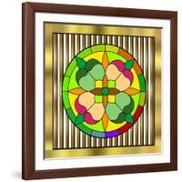 Circle on Bars 2-Art Deco Designs-Framed Giclee Print