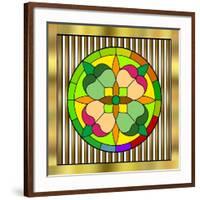 Circle on Bars 2-Art Deco Designs-Framed Giclee Print