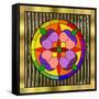 Circle On Bars-Art Deco Designs-Framed Stretched Canvas
