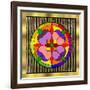 Circle On Bars-Art Deco Designs-Framed Giclee Print