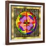 Circle On Bars-Art Deco Designs-Framed Giclee Print