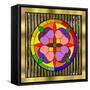 Circle On Bars-Art Deco Designs-Framed Stretched Canvas