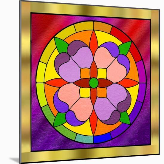 Circle on Glass 1-Art Deco Designs-Mounted Giclee Print