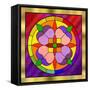 Circle on Glass 1-Art Deco Designs-Framed Stretched Canvas