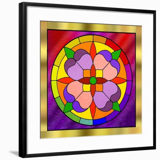 Circle on Glass 1-Art Deco Designs-Framed Giclee Print