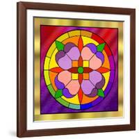 Circle on Glass 1-Art Deco Designs-Framed Giclee Print