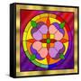 Circle on Glass 1-Art Deco Designs-Framed Stretched Canvas