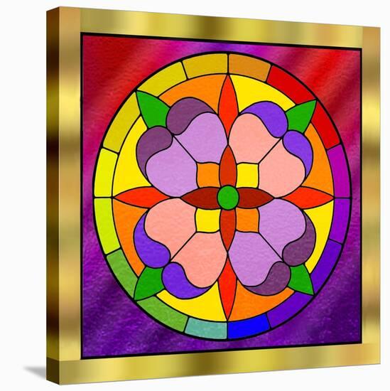 Circle on Glass 1-Art Deco Designs-Stretched Canvas