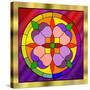 Circle on Glass 1-Art Deco Designs-Stretched Canvas
