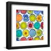 Circle Pattern with Flowers II-Irena Orlov-Framed Art Print