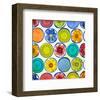 Circle Pattern with Flowers II-Irena Orlov-Framed Art Print