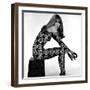 Circle Patterned Projection on Profile of Model, 1960s-John French-Framed Premium Giclee Print