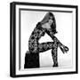 Circle Patterned Projection on Profile of Model, 1960s-John French-Framed Premium Giclee Print