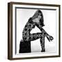 Circle Patterned Projection on Profile of Model, 1960s-John French-Framed Giclee Print