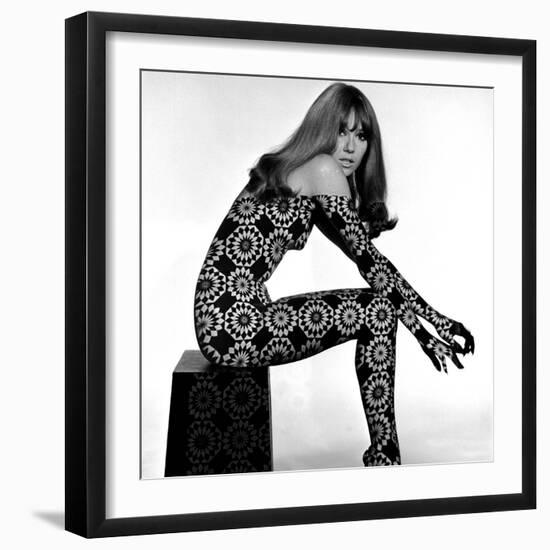 Circle Patterned Projection on Profile of Model, 1960s-John French-Framed Giclee Print