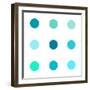 Circle Three Blue Green-Karl Langdon-Framed Art Print