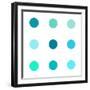 Circle Three Blue Green-Karl Langdon-Framed Art Print