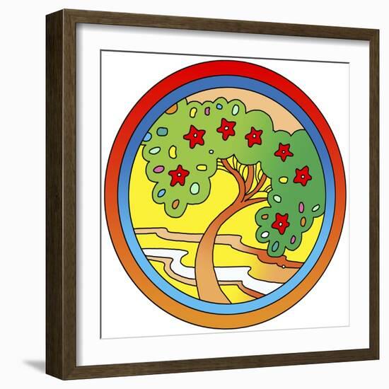 Circle-Tree-Howie Green-Framed Giclee Print