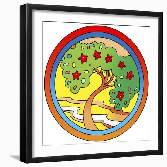 Circle-Tree-Howie Green-Framed Giclee Print