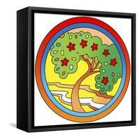 Circle-Tree-Howie Green-Framed Stretched Canvas