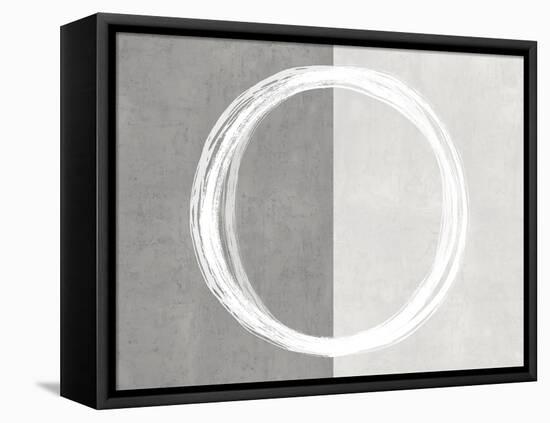 Circle White-Natalie Harris-Framed Stretched Canvas