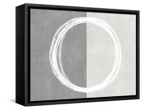 Circle White-Natalie Harris-Framed Stretched Canvas