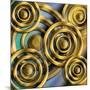 Circles 3D-Art Deco Designs-Mounted Giclee Print