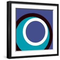 Circles and Colors (Blue), 2013-Carl Abbott-Framed Serigraph