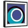 Circles and Colors (Blue), 2013-Carl Abbott-Framed Serigraph