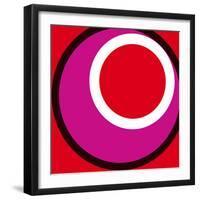 Circles and Colors (Red), 2013-Carl Abbott-Framed Serigraph