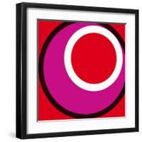 Circles and Colors (Red), 2013-Carl Abbott-Framed Serigraph