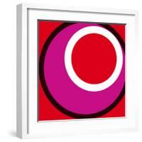 Circles and Colors (Red), 2013-Carl Abbott-Framed Serigraph