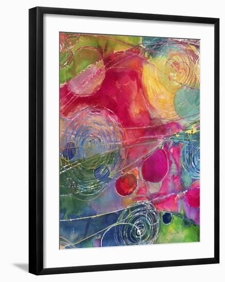 Circles And Waves 2-Marietta Cohen Art and Design-Framed Giclee Print