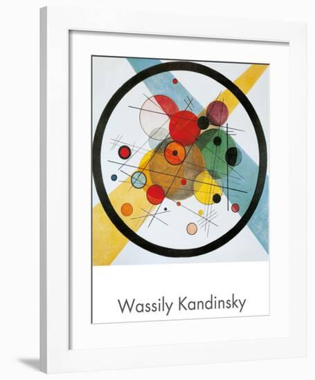 Circles in a Circle-Wassily Kandinsky-Framed Art Print