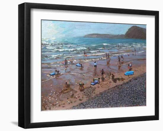 Circles in the Sand, Sidmouth, 2007-Andrew Macara-Framed Giclee Print