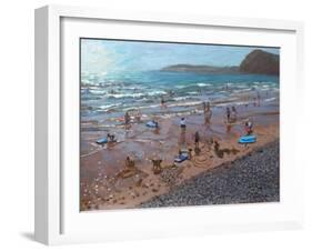 Circles in the Sand, Sidmouth, 2007-Andrew Macara-Framed Giclee Print