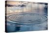 Circles on the Water of a Lake and Sky Reflection-null-Stretched Canvas