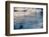 Circles on the Water of a Lake and Sky Reflection-null-Framed Photographic Print