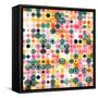 Circles Pattern Retro Background-Reuki-Framed Stretched Canvas