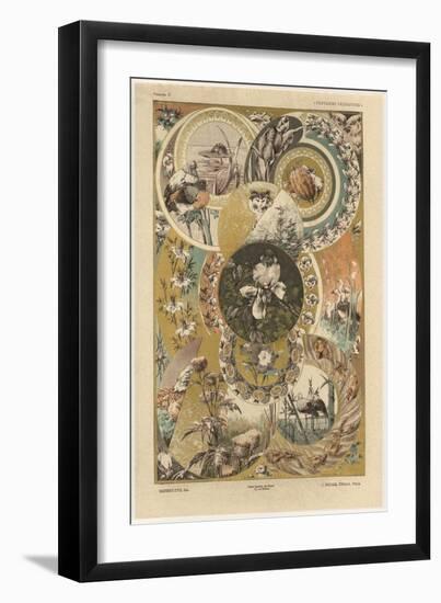 Circles, Plate 27, Fantaisies Decoratives, Librairie de l'Art, Paris, 1887-Jules Auguste Habert-dys-Framed Giclee Print