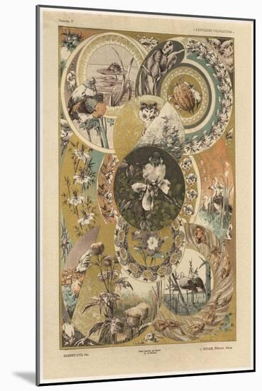 Circles, Plate 27, Fantaisies Decoratives, Librairie de l'Art, Paris, 1887-Jules Auguste Habert-dys-Mounted Giclee Print