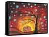 Circles Setting Sun-Megan Aroon Duncanson-Framed Stretched Canvas