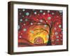 Circles Setting Sun-Megan Aroon Duncanson-Framed Art Print