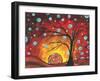 Circles Setting Sun-Megan Aroon Duncanson-Framed Art Print