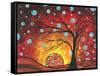 Circles Setting Sun-Megan Aroon Duncanson-Framed Stretched Canvas