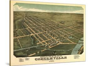 Circleville, Ohio - Panoramic Map-Lantern Press-Stretched Canvas