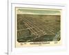 Circleville, Ohio - Panoramic Map-Lantern Press-Framed Art Print