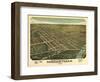 Circleville, Ohio - Panoramic Map-Lantern Press-Framed Art Print