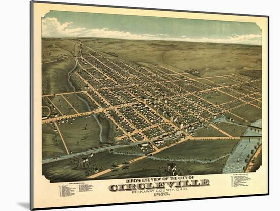 Circleville, Ohio - Panoramic Map-Lantern Press-Mounted Art Print