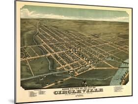 Circleville, Ohio - Panoramic Map-Lantern Press-Mounted Art Print
